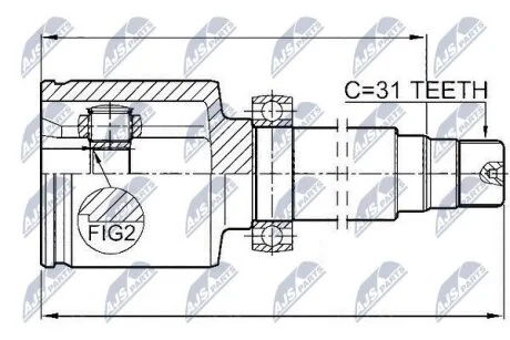 Ford mondeo iv шарнир равных угловых скоростей правый форд мондео iv на Ford NTY NPWFR066