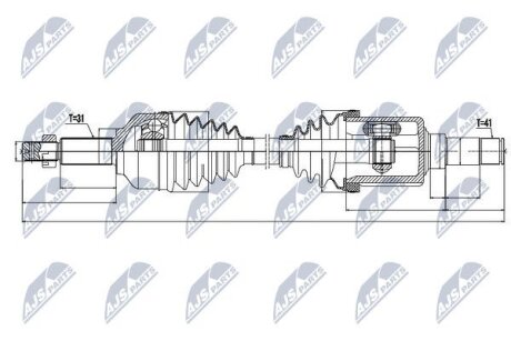 Полуось левая ford transit 310 13-, 1774279 NTY NPWFR073
