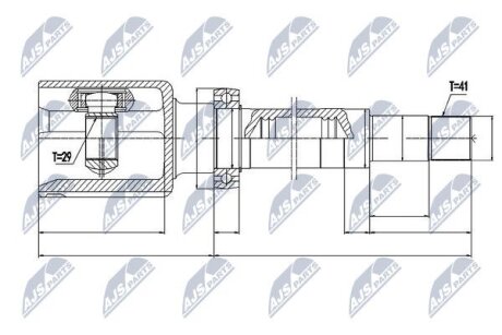 Ford transit 310/330 шарнир равных угловых скоростей правый форд транзит 310/330 на FORD NTY NPWFR078