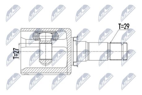 Внутренний шрус ford ranger 2.2tdci 3.2tdci 11,1749219 NTY NPWFR087