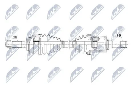 Ford ranger полуось левая форд ренджер NTY NPWFR088