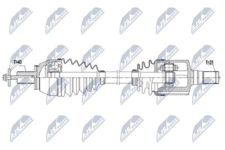 Ford mondeo iv полуось левая форд мондео iv на FORD NTY NPWFR096