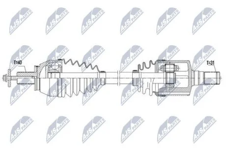 Ford mondeo iv полуось левая форд мондео iv на FORD NTY NPWFR096