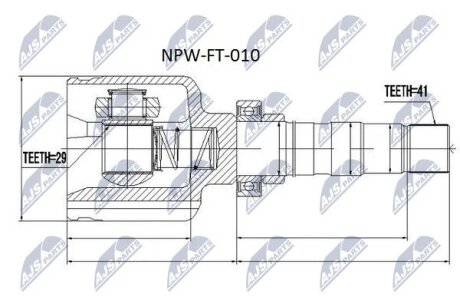 Fiat ducato шарнир равных угловых скоростей правый фиат дукато на CITROEN,FIAT,PEUGEOT NTY NPWFT010