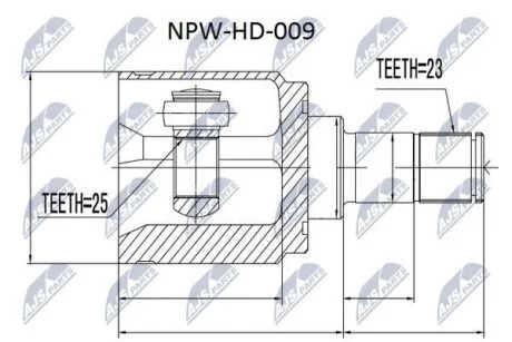 Honda cr-v rd шарнир равных угловых скоростей хонда cr-v rd на HONDA NTY NPW-HD-009