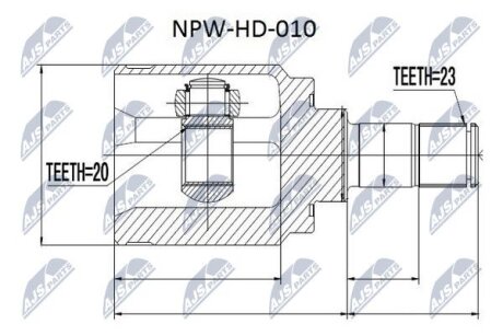 ШРУС задній внутрішній HONDA CR-V NTY NPWHD010