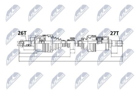 Honda civic полуось левая хонда сивик NTY NPWHD014