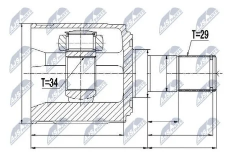 Шарнирный комплект, приводной вал на HONDA NTY NPWHD018