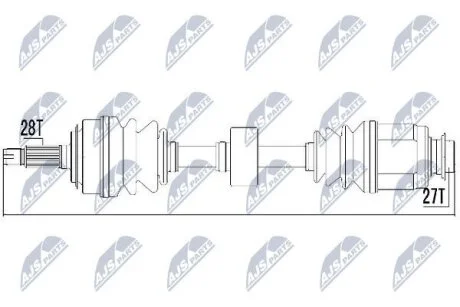 Приводной вал на HONDA NTY NPW-HD-033