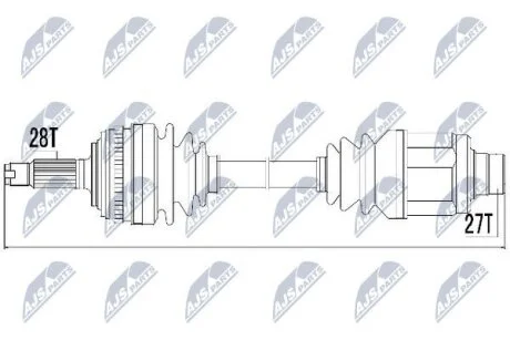 Приводной вал на Honda NTY NPWHD036
