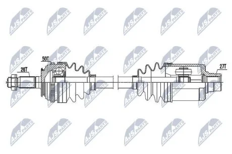 Honda civic полуось левая хонда сивик NTY NPWHD045