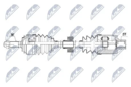 Honda civic полуось правая хонда сивик на HONDA NTY NPWHD047