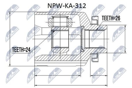 Внутренний шрус kia sportage32.0 0410,495921f500 NTY NPW-KA-312
