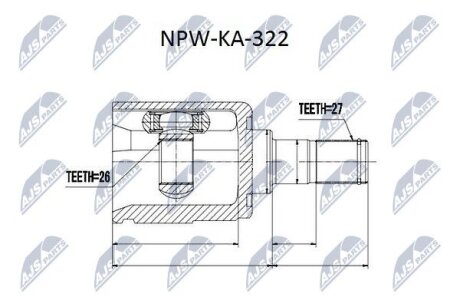 Внутренний шрус kia ceed 1.6crdi 06, NTY NPW-KA-322