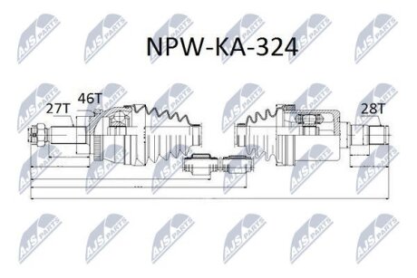 Kia ceed 2.0crdi полуось правая киа сид 2.0crdi на KIA NTY NPWKA324