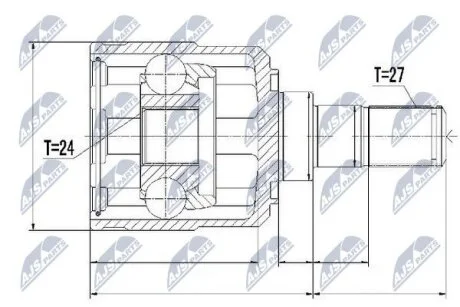 Шарнирный комплект, приводной вал на HYUNDAI,KIA NTY NPWKA328