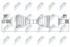 Піввісь ліва MB A (W169), B SPORTS TOURER (W245) 1.5-2.0D 09.04-06.12 NTY NPWME018 (фото 1)