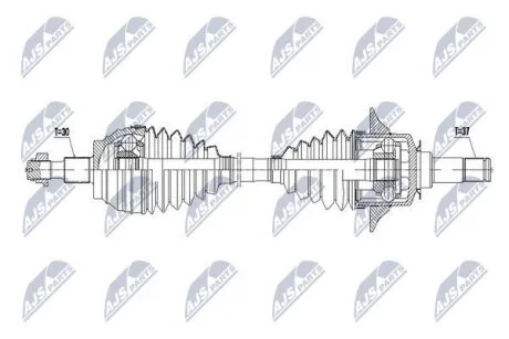 Mercedes gl450/gl550 w166 полуось левая мерседес gl450/gl550 w166 NTY NPWME068