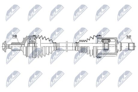 Полуось правая mercedes s w222/c217/a217, A2223300902 NTY NPWME076