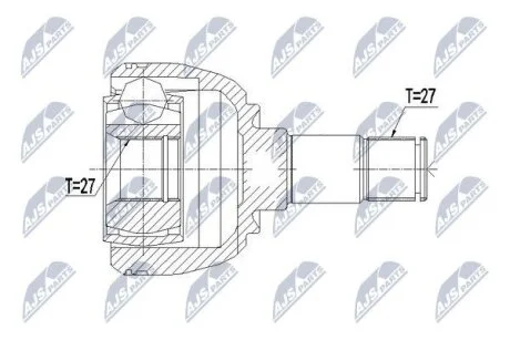 Mercedes a w176 шарнир равных угловых скоростей левый мерседес a w176 NTY NPWME085