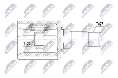 Mercedes w205/s205/c205 шарнир равных угловых скоростей правый мерседес w205/s205/c205 NTY NPWME086