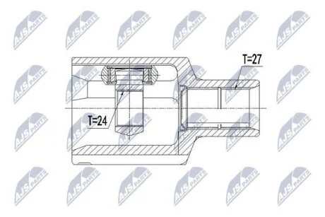 Mercedes w205/s205/c205 шарнир равных угловых скоростей левый мерседес w205/s205/c205 NTY NPWME087