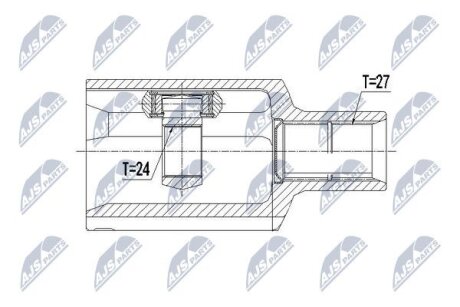 Шарнир равных угловых скоростей левый mercedes glc 4matic, A2533307900 NTY NPWME088