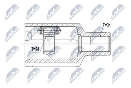 Mercedes e w212/s212 шарнир равных угловых скоростей левый мерседес e w212/s212 NTY NPWME090