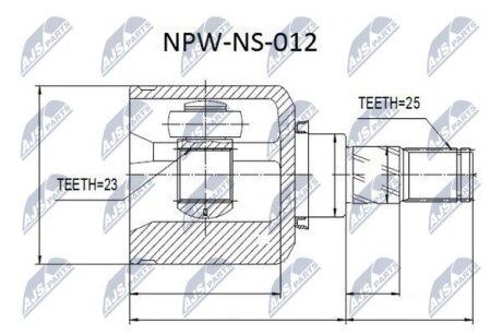 Nissan almera n16 шарнир равных угловых скоростей правый нисан альмера п16 на NISSAN NTY NPW-NS-012