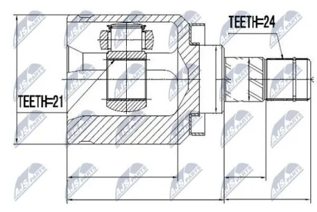 Шарнирный комплект, приводной вал на NISSAN NTY NPW-NS-031
