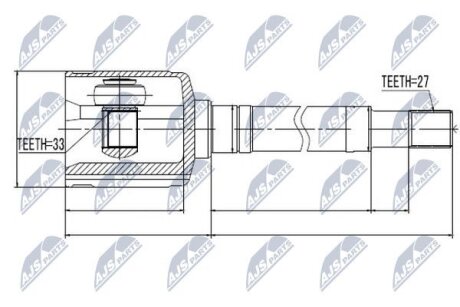 Внутренний шрус nissan qashqai 2.0i 2wd 0613,39771jd22c NTY NPW-NS-033