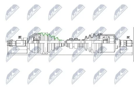 Nissan qashqai 2wd полуось левая нисан кашкай 2wd на NISSAN,RENAULT NTY NPWNS040