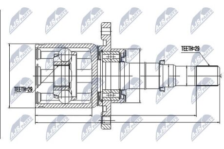 Nissan qashqai 4wd шарнир равных угловых скоростей правый нисан кашкай 4wd NTY NPWNS046