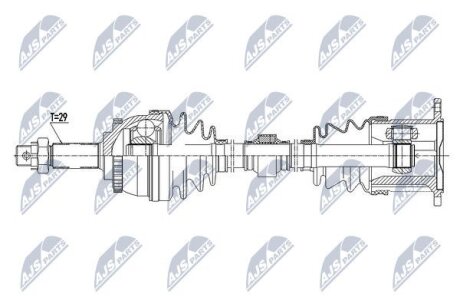 Полуось nissan x-trail t30 01-06 /право,mtm/ 391008h712 NTY NPWNS066
