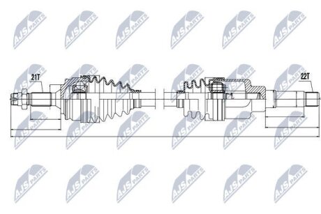 Peugeot 208 полуось правая пежо 208 на CITROEN,PEUGEOT NTY NPWPE015