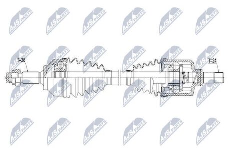 Peugeot 508 полуось левая пежо 508 NTY NPWPE027