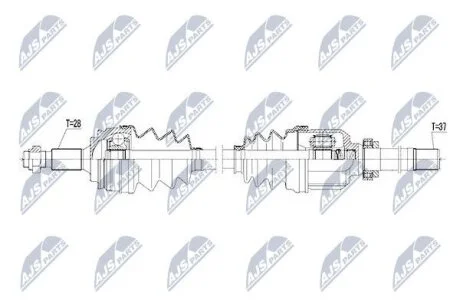 Peugeot 308 ii полуось правая пежо 308 ii NTY NPWPE037