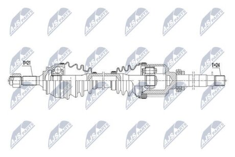 Peugeot 208 полуось правая пежо 208 NTY NPWPE047