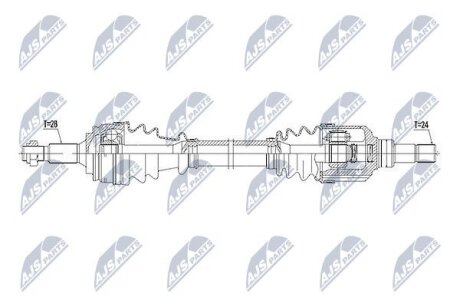 Приводной вал peugeot 308 ii 1.2vti/1.6hdi 13-,1610205680 NTY NPWPE049