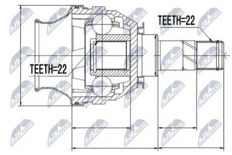 Opel astra h шарнир равных угловых скоростей опель астра h NTY NPW-PL-026