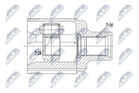 Шарнирный комплект, приводной вал NTY NPWPL062