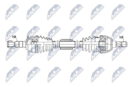 Opel astra j полуось правая опель астра j NTY NPWPL071