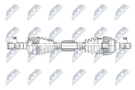 Opel astra j полуось правая опель астра j NTY NPWPL071