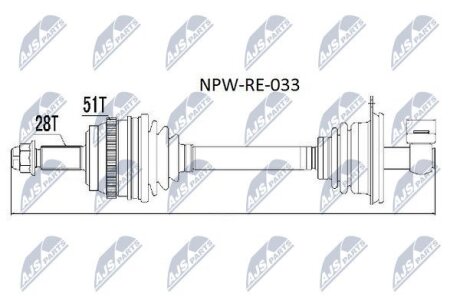 PрЭOЧ NAPиDOWA RENAULT MASTER II 2.5DCI 01-, OPEL MOVANO 2.5DTI 01- /LEWA/ NTY NPWRE033
