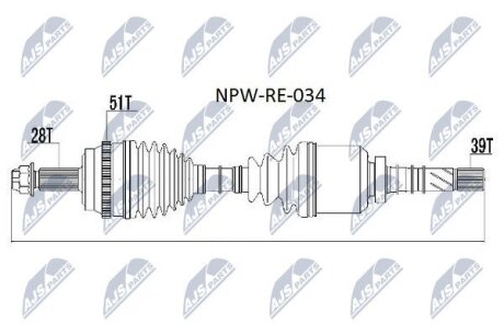 PрЭOЧ NAPиDOWA RENAULT MASTER II 2.5DCI 01-, OPEL MOVANO 2.5DTI 01- /PRAWA/ NTY NPWRE034