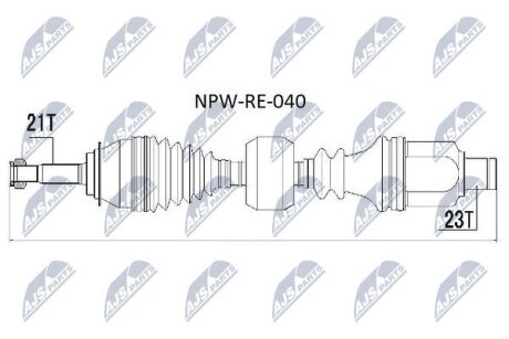 PрЭOЧ NAPиDOWA DACIA LOGAN 1.2,1.4,1.6 04-, SANDERO 1.2,1.4,1.6 08- /PRAWA/ NTY NPWRE040