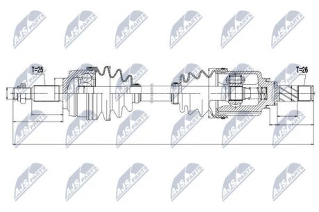 Приводной вал на DACIA,RENAULT NTY NPWRE049