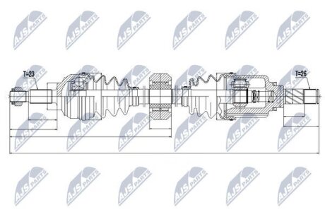 Приводной вал на DACIA,LADA,RENAULT NTY NPWRE056