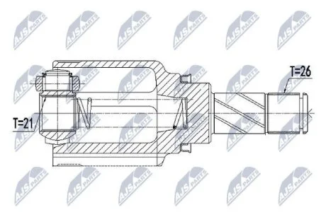 ШАРНИР РАВНЫХ УГЛОВЫХ СКОРОСТЕЙ NTY NPWRE064