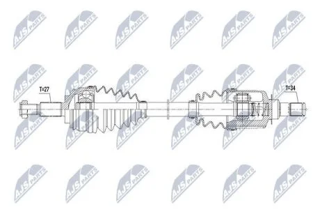 Renault clio iv полуось левая рено клио iv NTY NPWRE081